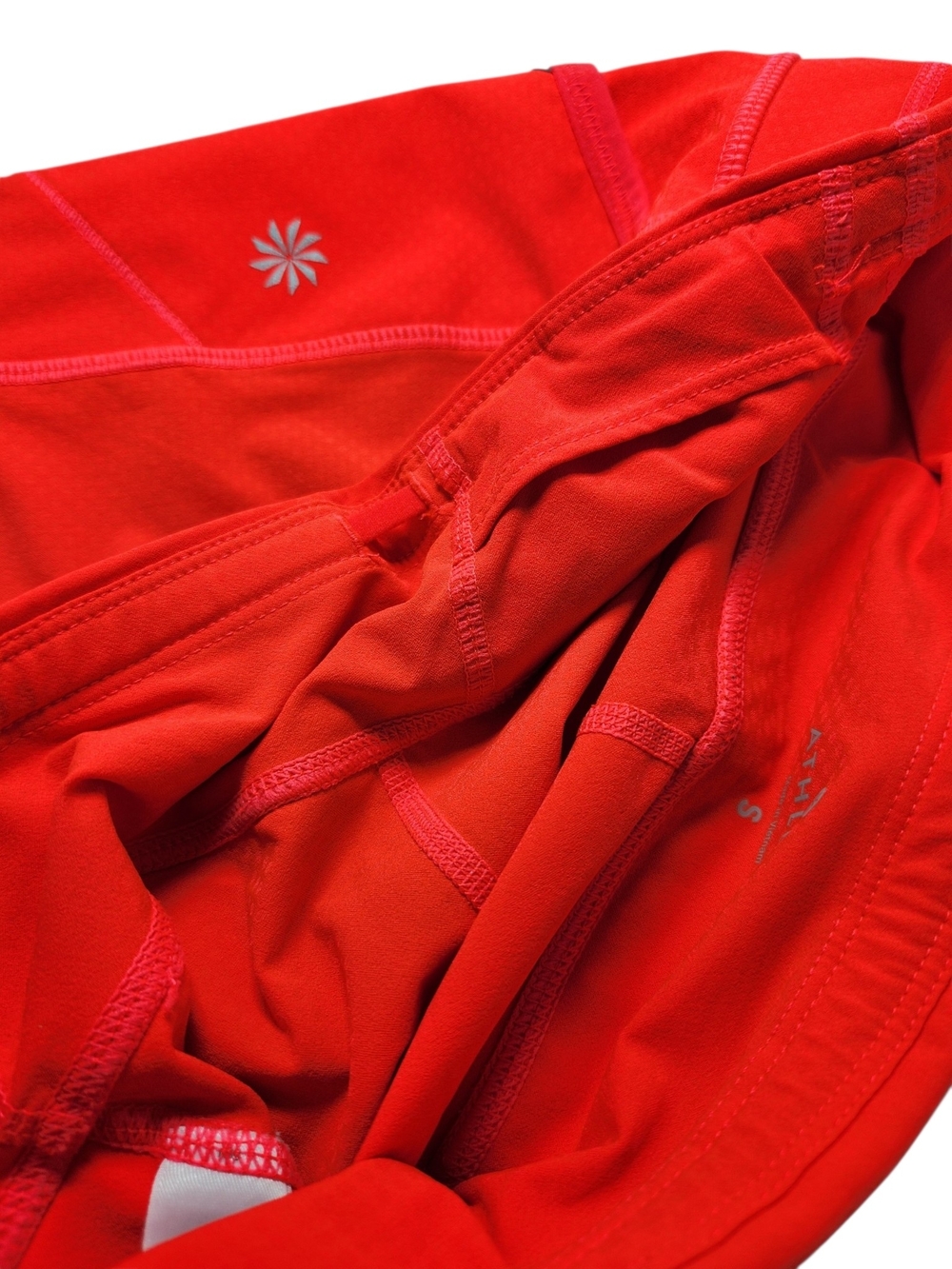 Athleta Relay Capri Leggings Women’s Small Coral Orange Cropped Athletic Yoga - Picture 8 of 12